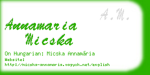 annamaria micska business card