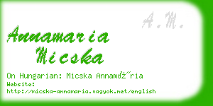 annamaria micska business card